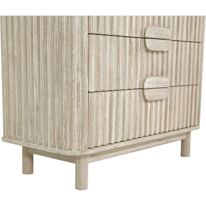 Oasis 4-Drawer Chest by LH Imports in beige and natural white washed. Made from solid acacia wood, mdf acacia veneer in a transitional style.
