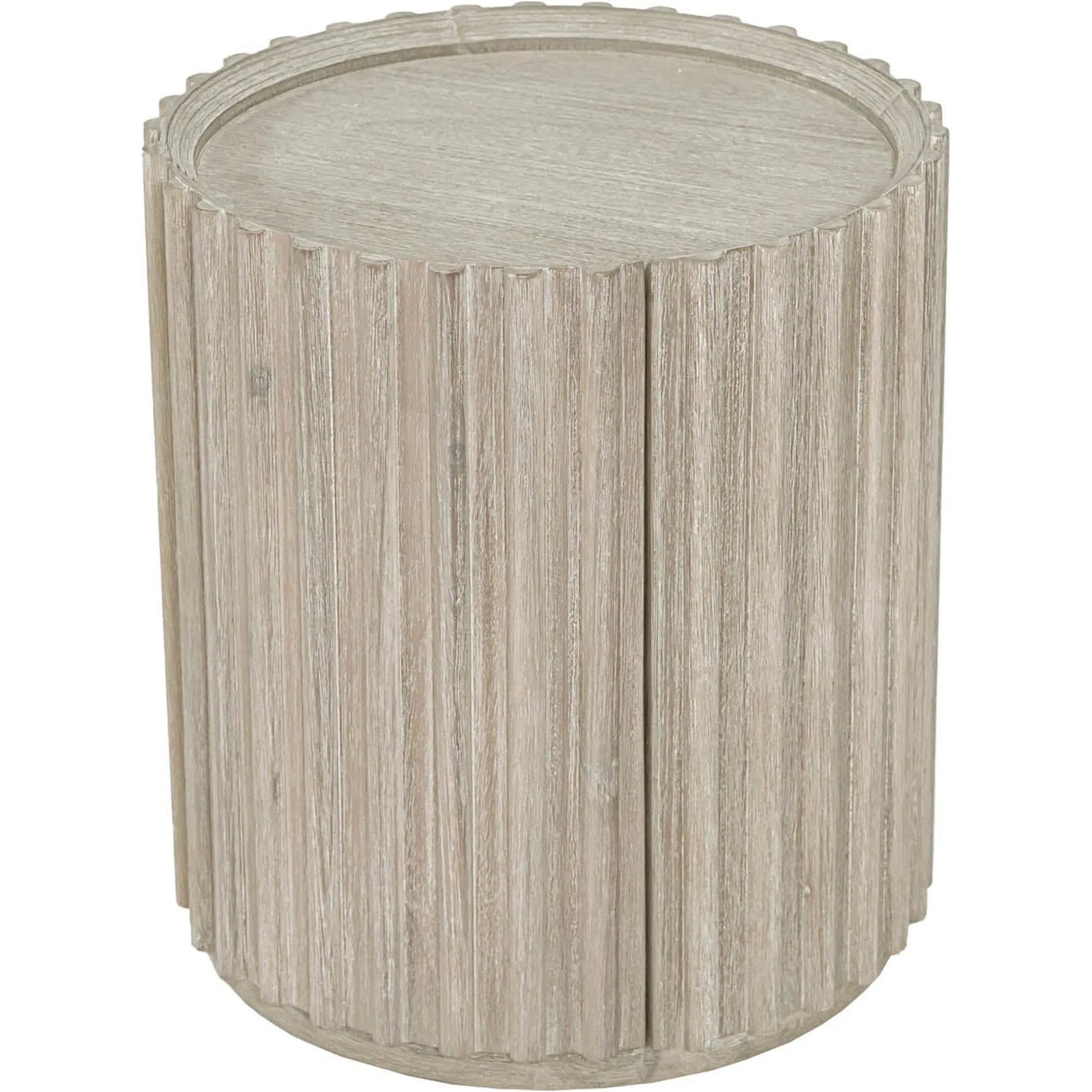 Oasis Side Table by LH Imports in beige and natural white washed. Made from solid acacia wood, mdf acacia veneer in a transitional style.