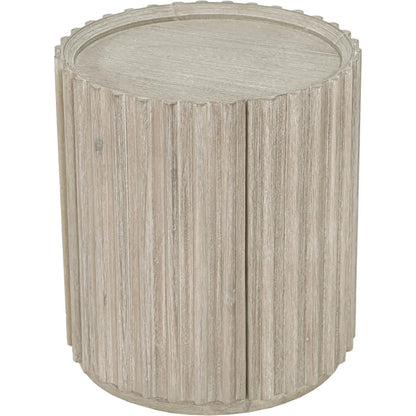 Oasis Side Table by LH Imports in beige and natural white washed. Made from solid acacia wood, mdf acacia veneer in a transitional style.