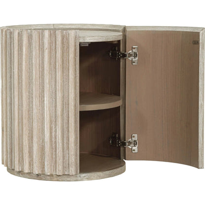 Oasis Side Table by LH Imports in beige and natural white washed. Made from solid acacia wood, mdf acacia veneer in a transitional style.