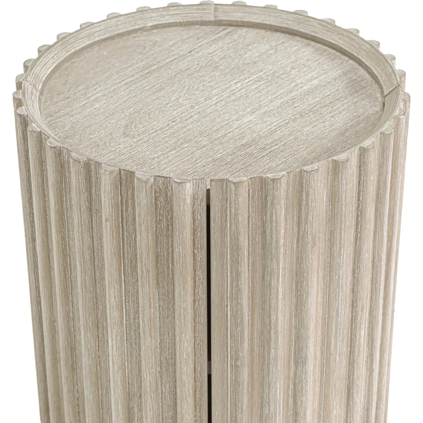 003 SI-2325146 | Additional Silo | Oasis Side Table by LH Imports in beige and natural white washed. Made from solid acacia wood, mdf acacia veneer in a transitional style.