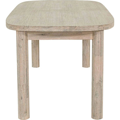 Oasis Extension Dining Table (70"/102") by LH Imports in beige and natural white washed. Made from solid acacia wood in a transitional style.