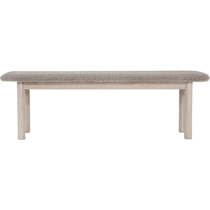 Oasis Bench by LH Imports in oatmeal and natural white washed. Made from solid acacia wood, polyester, acrylic, pu foam, polyester fiber in a transitional style.