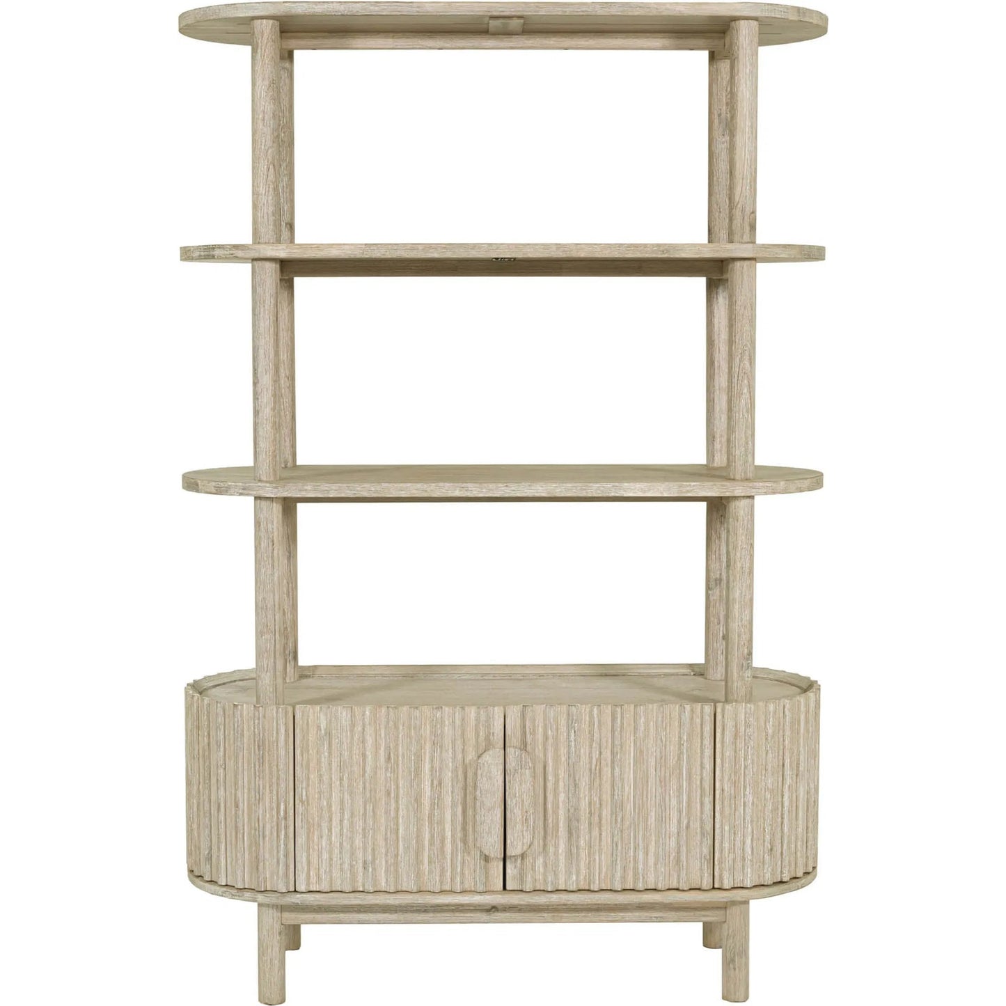 016 SI-2325150 | Additional Silo | Oasis Bookcase by LH Imports in beige and natural white washed. Made from solid acacia wood, mdf acacia veneer in a transitional style.
