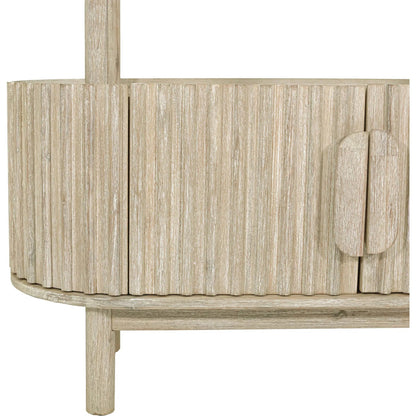 Oasis Bookcase by LH Imports in beige and natural white washed. Made from solid acacia wood, mdf acacia veneer in a transitional style.