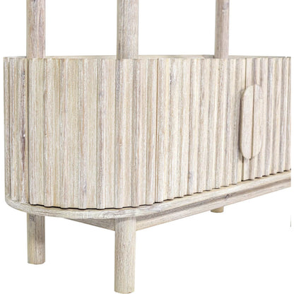 Oasis Bookcase by LH Imports in beige and natural white washed. Made from solid acacia wood, mdf acacia veneer in a transitional style.