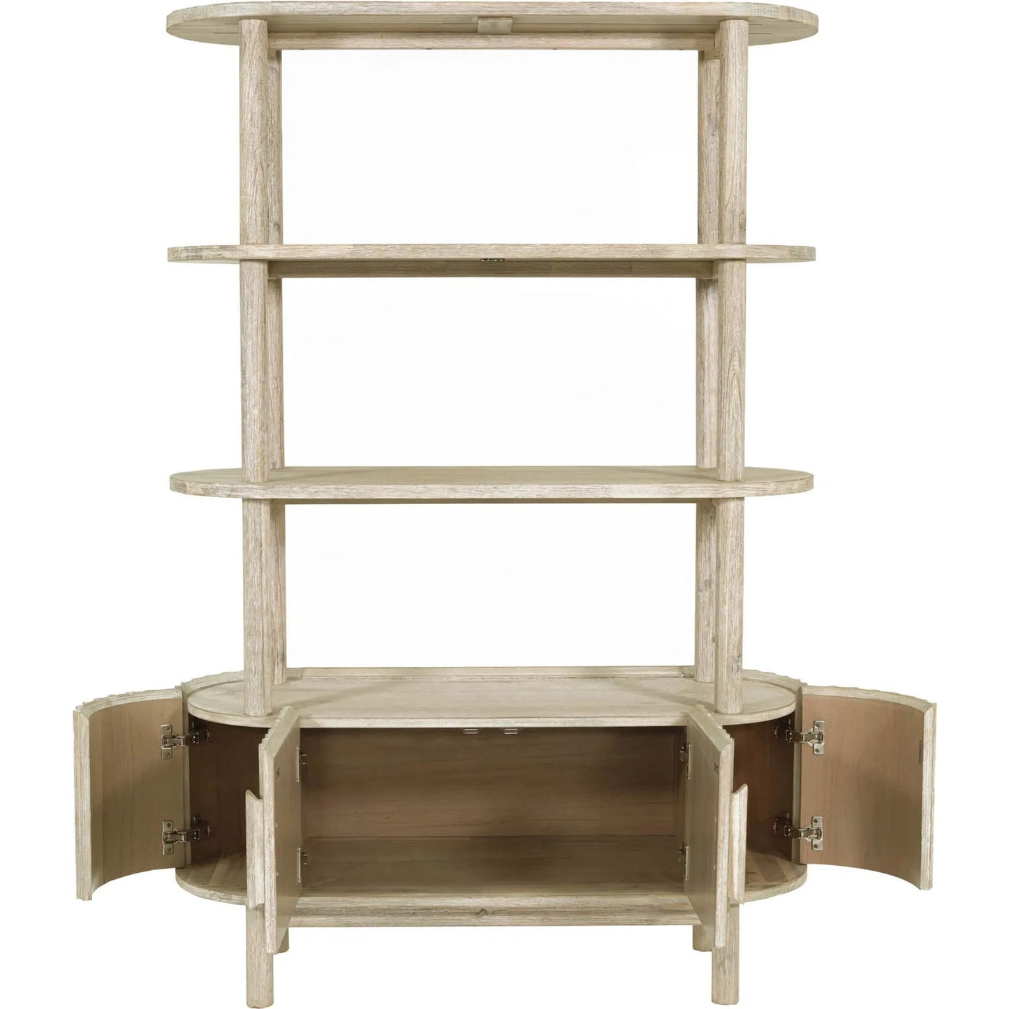 002 SI-2325150 | Additional Silo | Oasis Bookcase by LH Imports in beige and natural white washed. Made from solid acacia wood, mdf acacia veneer in a transitional style.
