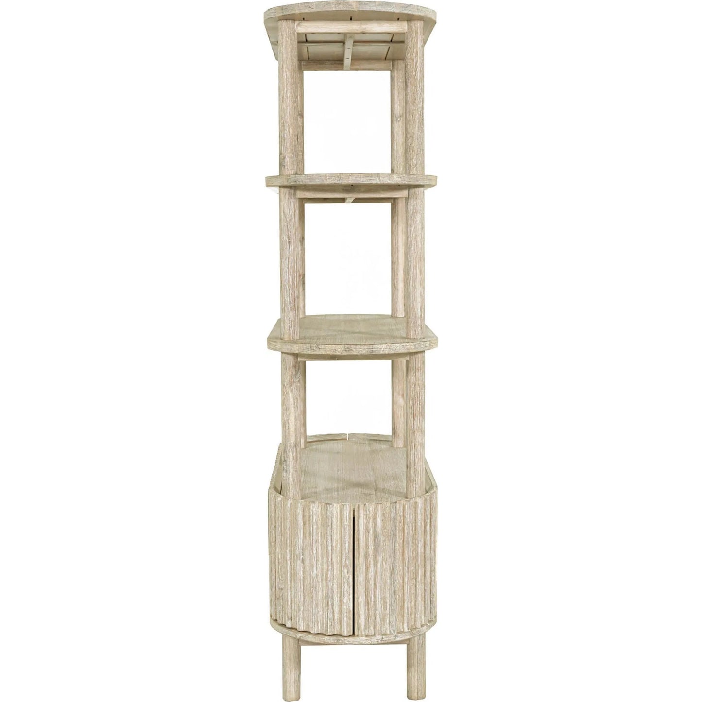 005 SI-2325150 | Additional Silo | Oasis Bookcase by LH Imports in beige and natural white washed. Made from solid acacia wood, mdf acacia veneer in a transitional style.