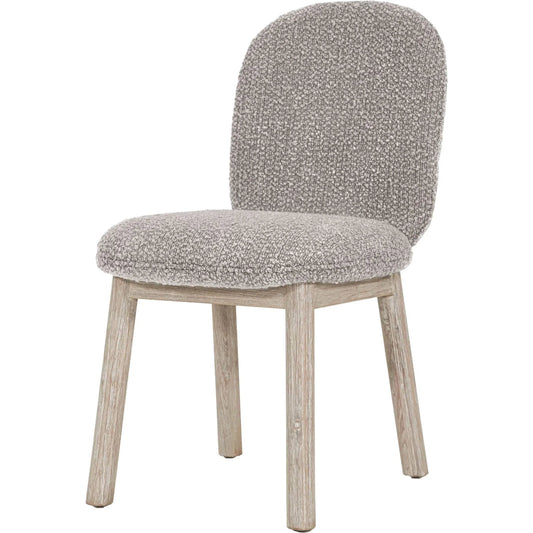 Oasis Dining Chair (Set of 2) by LH Imports in oatmeal and natural white washed. Made from solid acacia wood,90% polyester, 10acrylic, pu foam, polyester fiber batting in a unique style.