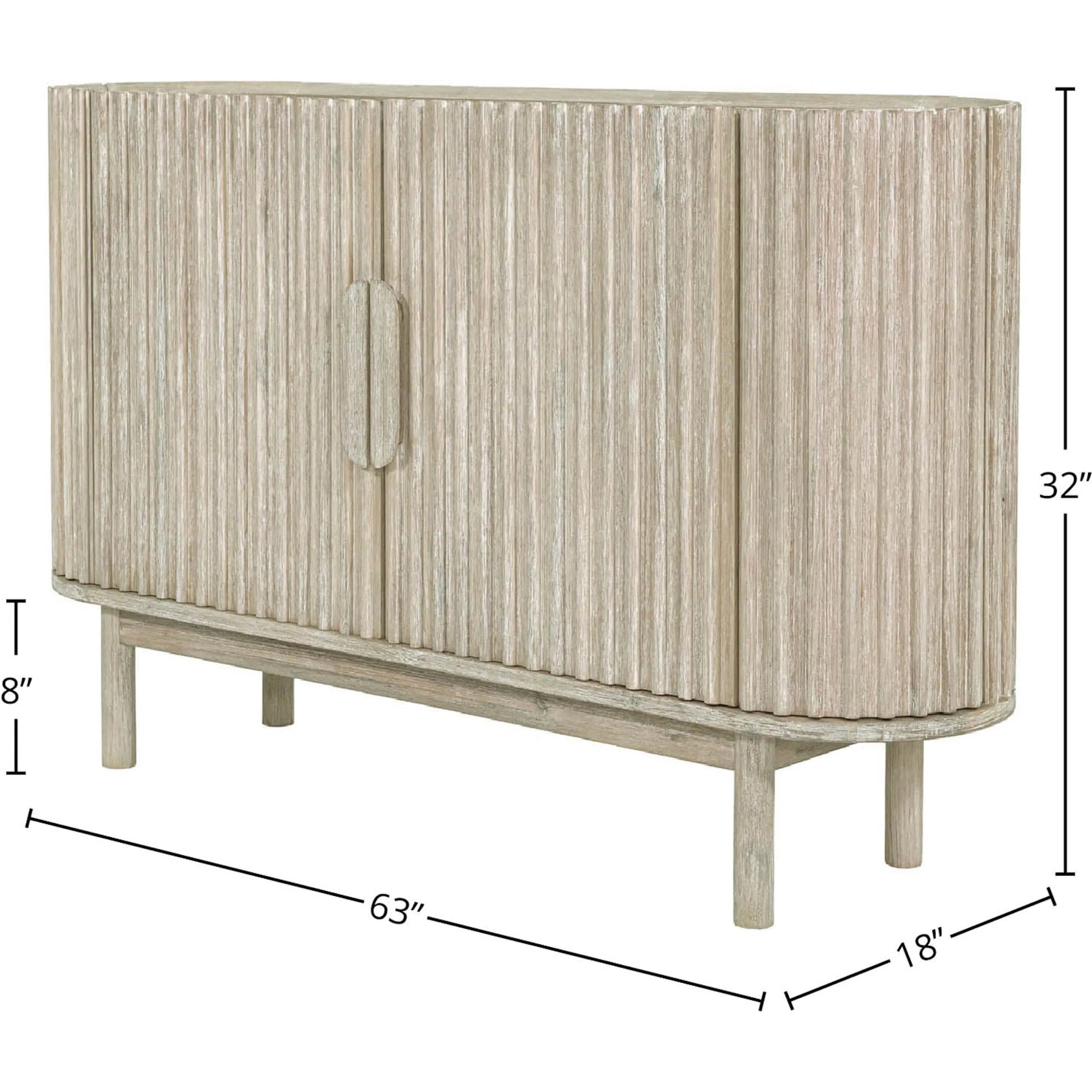 Oasis Sideboard by LH Imports in beige and natural white washed. Made from solid acacia wood, mdf acacia veneer in a transitional style.