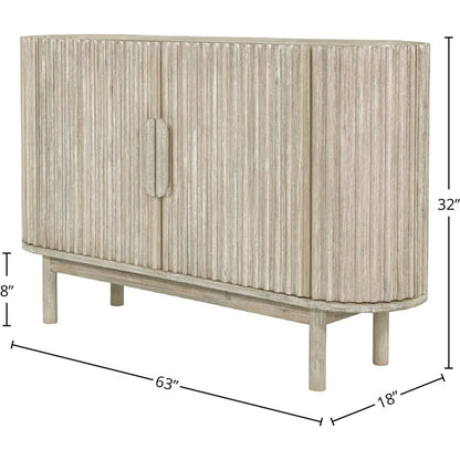 Oasis Sideboard by LH Imports in beige and natural white washed. Made from solid acacia wood, mdf acacia veneer in a transitional style.