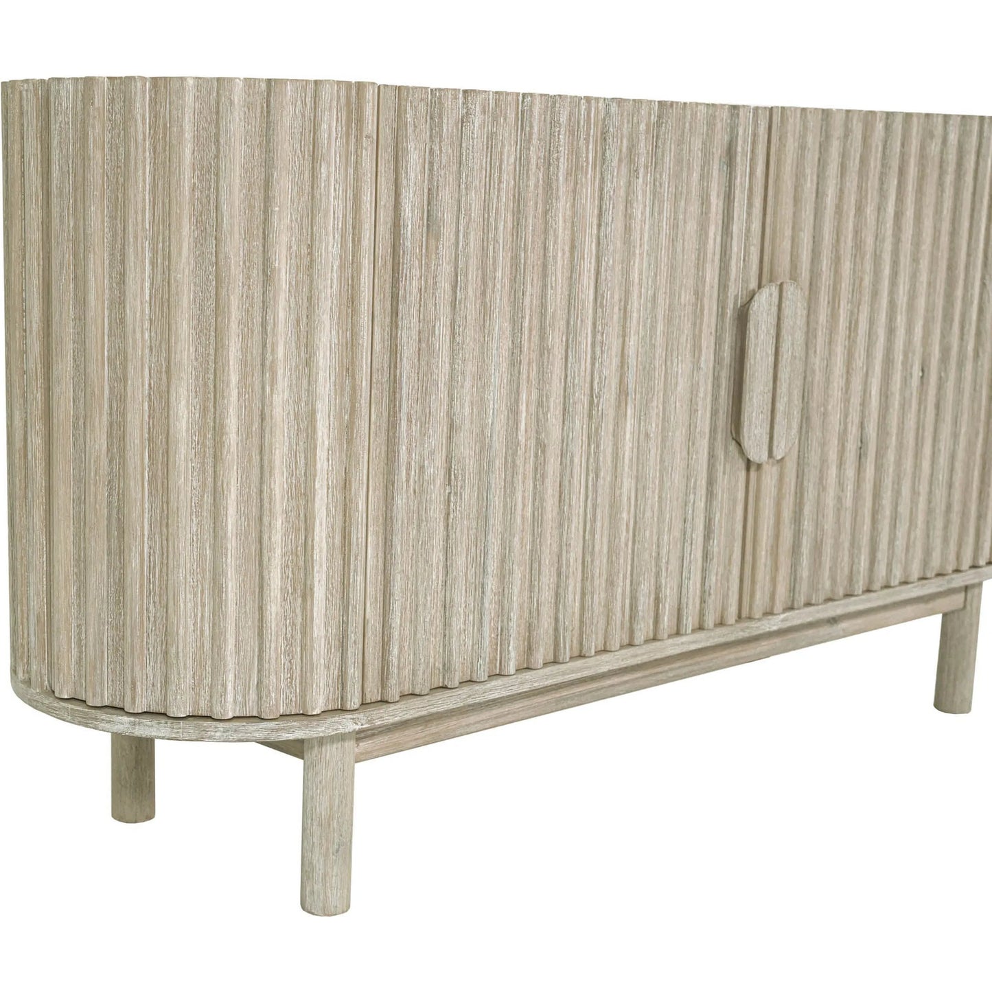 005 SI-2325154 | Closeup | Oasis Sideboard by LH Imports in beige and natural white washed. Made from solid acacia wood, mdf acacia veneer in a transitional style.
