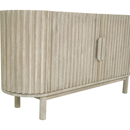 Oasis Sideboard by LH Imports in beige and natural white washed. Made from solid acacia wood, mdf acacia veneer in a transitional style.