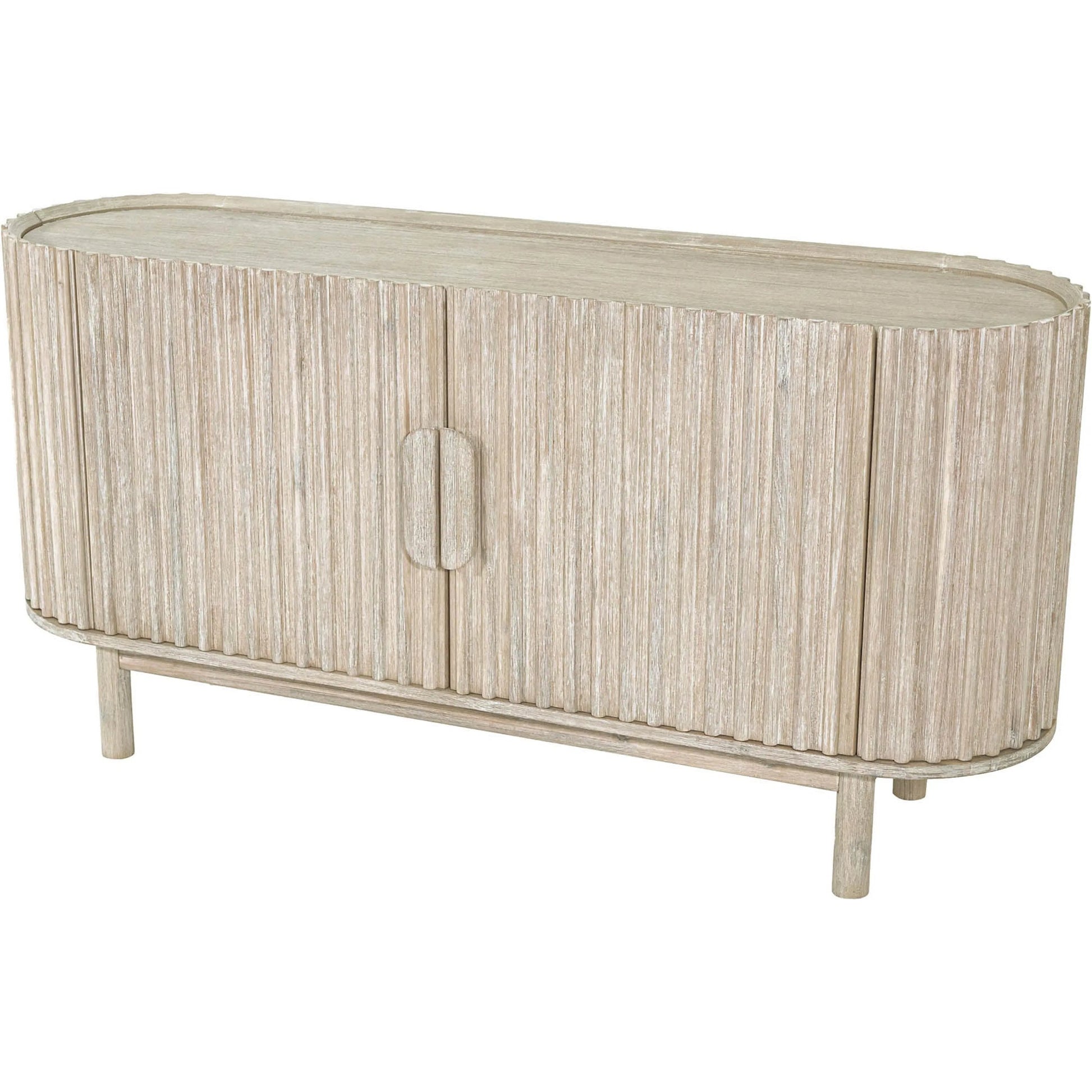 Oasis Sideboard by LH Imports in beige and natural white washed. Made from solid acacia wood, mdf acacia veneer in a transitional style.
