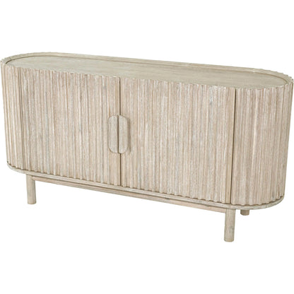 Oasis Sideboard by LH Imports in beige and natural white washed. Made from solid acacia wood, mdf acacia veneer in a transitional style.