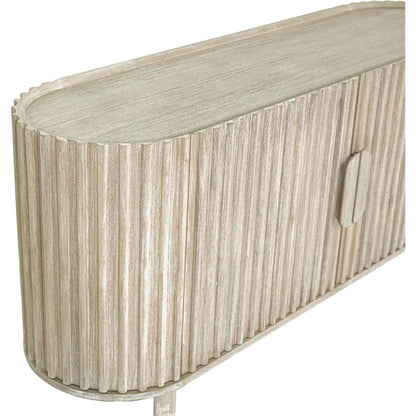 Oasis Sideboard by LH Imports in beige and natural white washed. Made from solid acacia wood, mdf acacia veneer in a transitional style.