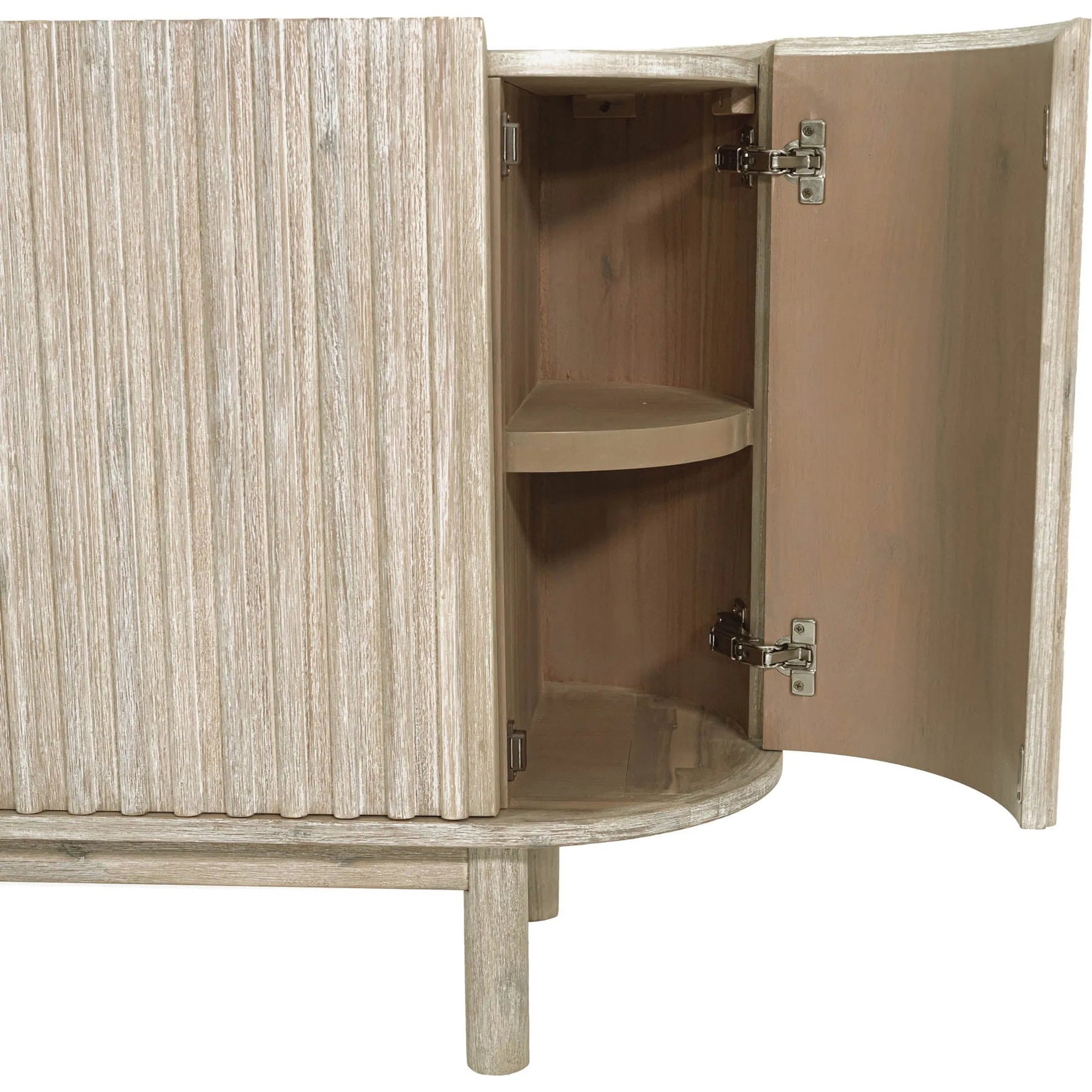 Oasis Sideboard by LH Imports in beige and natural white washed. Made from solid acacia wood, mdf acacia veneer in a transitional style.