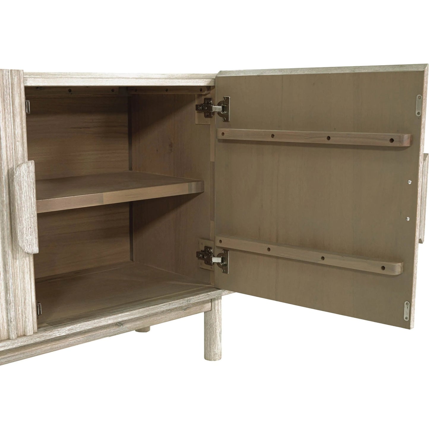 003 SI-2325154 | Closeup | Oasis Sideboard by LH Imports in beige and natural white washed. Made from solid acacia wood, mdf acacia veneer in a transitional style.