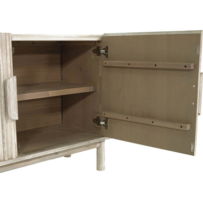 Oasis Sideboard by LH Imports in beige and natural white washed. Made from solid acacia wood, mdf acacia veneer in a transitional style.