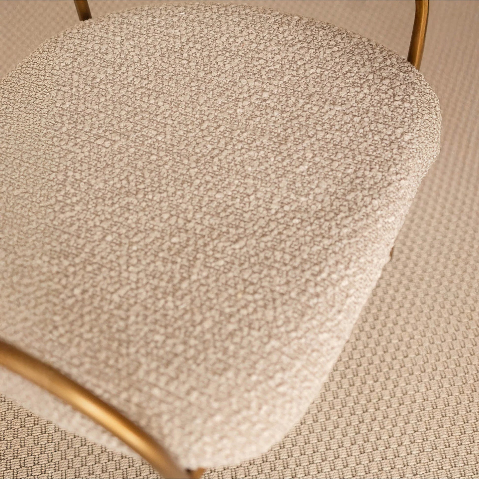 Oasis Arm Dining Chair by LH Imports in pearl grey, bronze and antique bronze. Made from iron, 90% polyester, 10%acrylic, pu foam, polyester fiber in a transitional style.