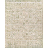 Olive, Tan, Light Olive, Light Gray, Pale Blue / 1'11" x 2'11"