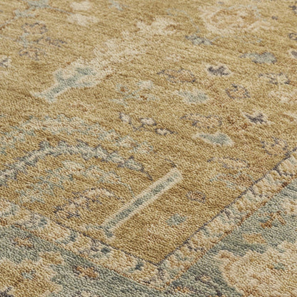 Carrington Traditional Oriental Rug - 6501F by Feizy in gold, blue, gray. Made from wool in a unique style.