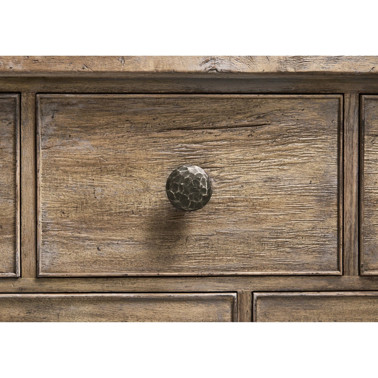004 SI-2535696 | Closeup | Caldera Dresser by Jonathan Charles in light spain painted walnut. Made from main acacia in a unique style.