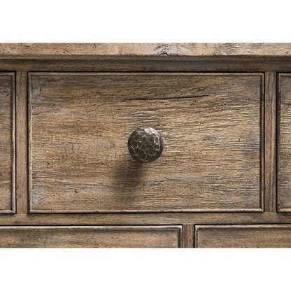 Caldera Dresser by Jonathan Charles in light spain painted walnut. Made from main acacia in a unique style.