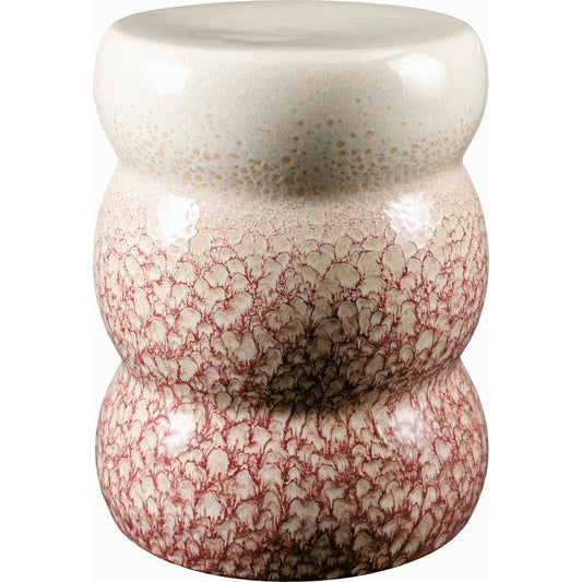 Osambela End Table.- 538747 by Surya in top: coral, cream, base: coral and glazedglazed. Made from ceramic in a modern style.