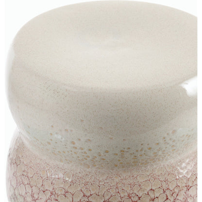 Osambela End Table.- 538747 by Surya in top: coral, cream, base: coral and glazedglazed. Made from ceramic in a modern style.