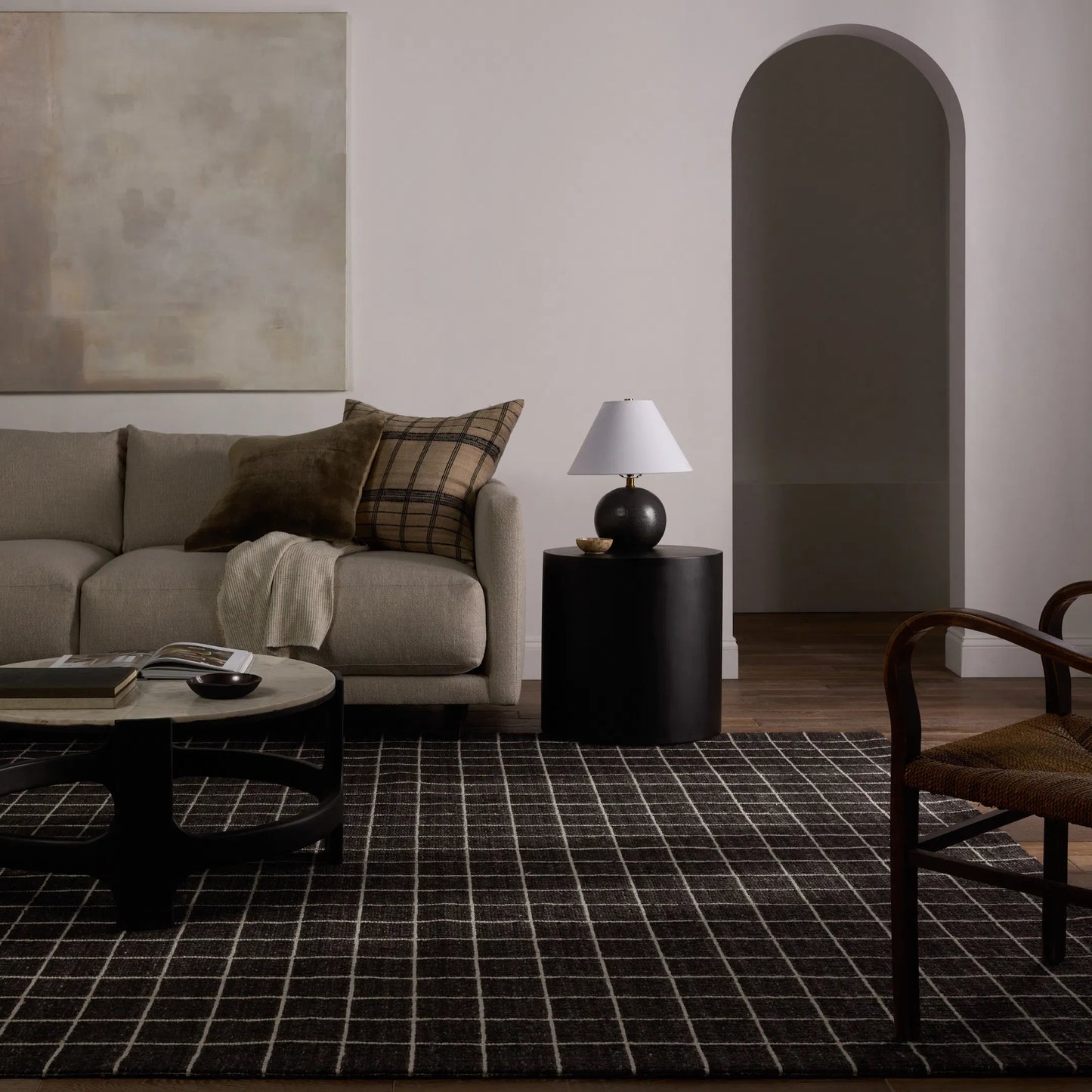 006 SI-2354780,SI-2354781,SI-2386354 | Lifestyle | Oxford by Barclay Butera OBB04 Rug by Jaipur Living in brown. Made from 50% wool, 50% polyester in a unique style.