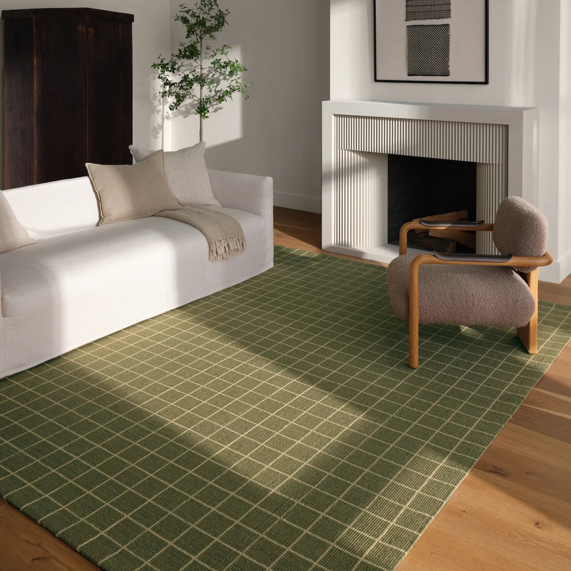 Oxford By Barclay Butera OBB07 Rug by Jaipur Living in green. Made from 50% wool 50% pet yarn in a unique style.