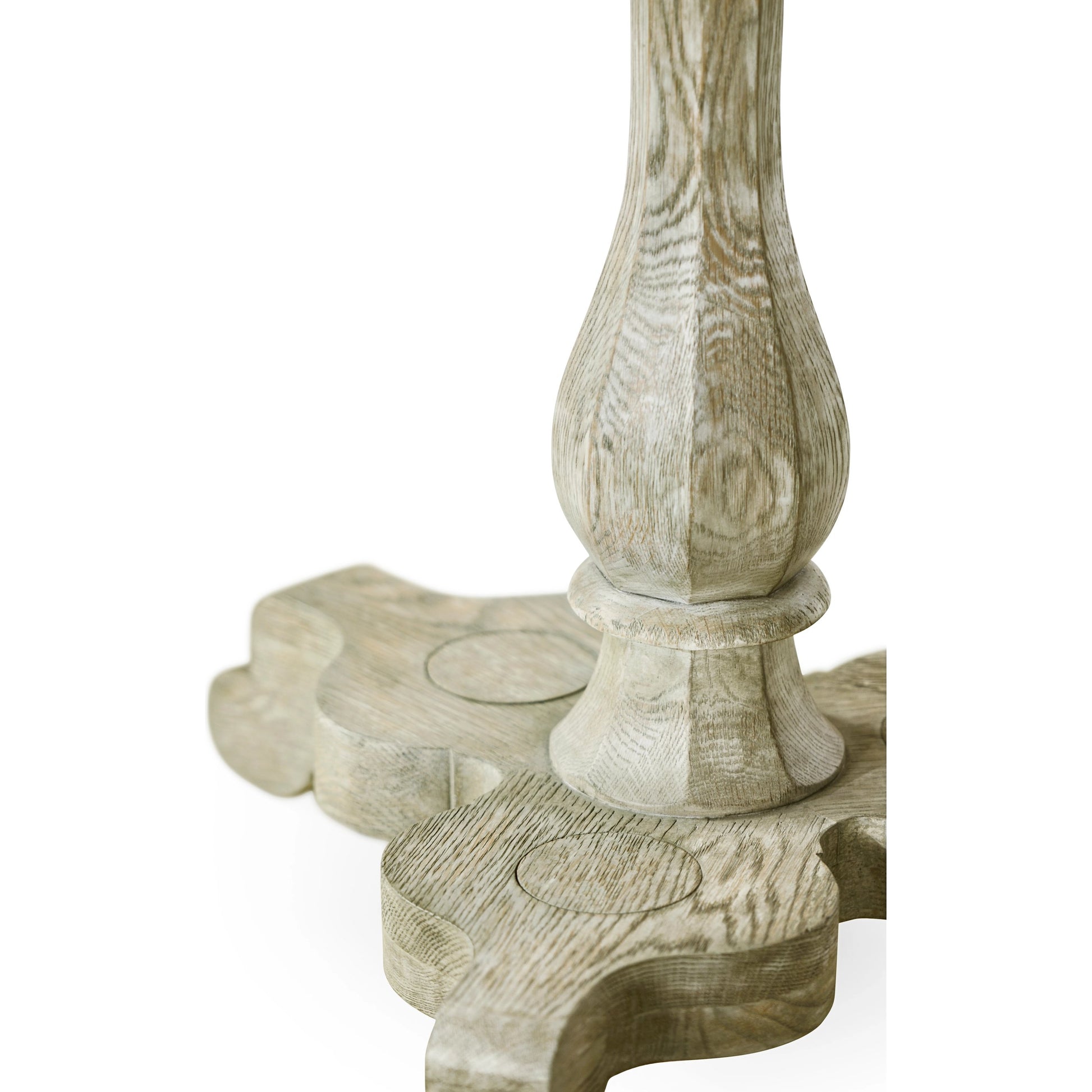 William Yeoward Overbury Breakfast Table by Jonathan Charles in grey and greyed oak. Made from oak in a cottage & farmhouse style.