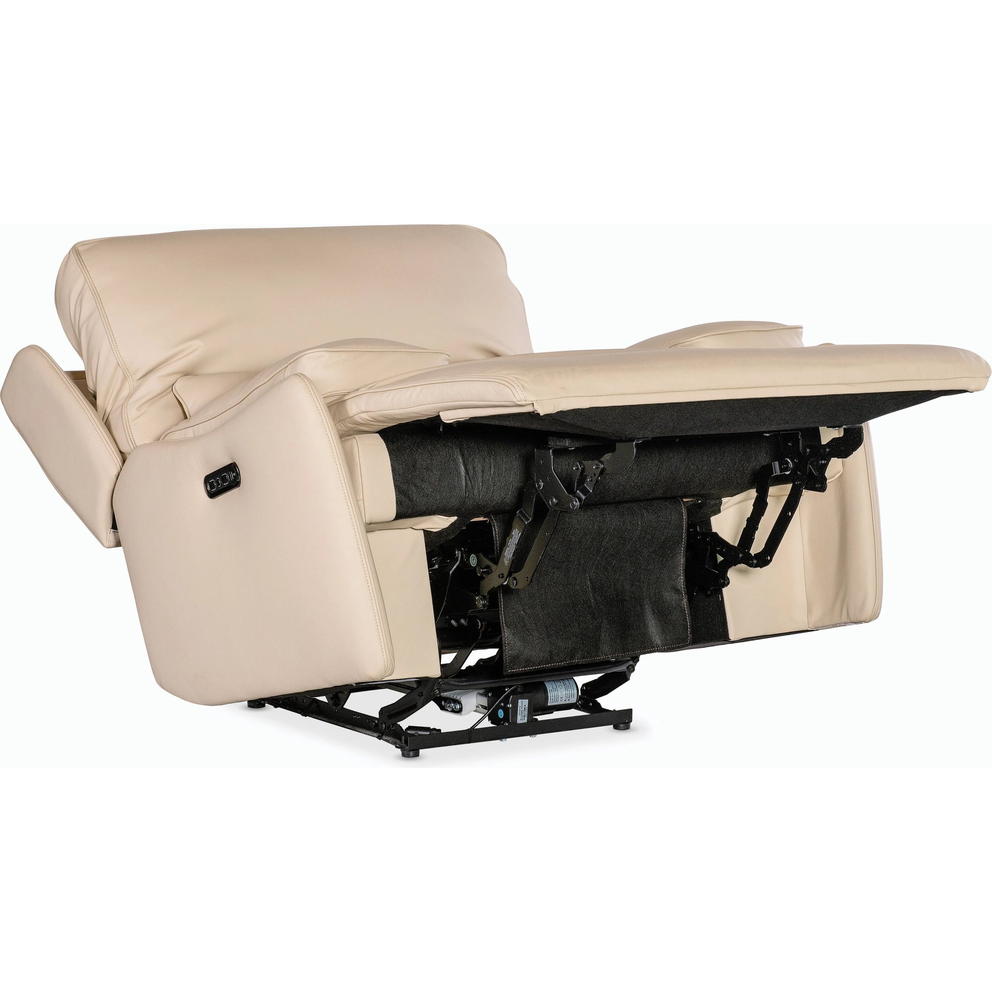 Kramer Zero Gravity Power Recliner w/ Power Headrest by Hooker Furniture. Made from leather in a modern style.