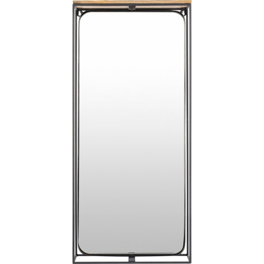 Obsidian Floor Mirror - 32287 by Surya in frame: black and matte. Made from frame: metal, frame (substrate): metal in a modern style.