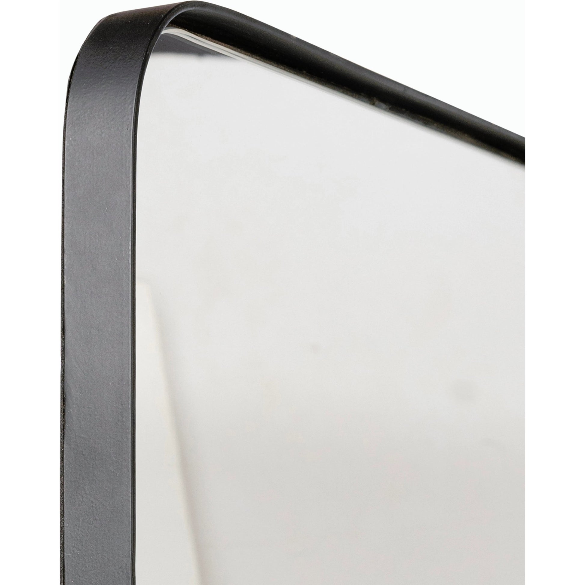Obsidian Floor Mirror - 32287 by Surya in black and matte. Made from frame: metal, frame (substrate): metal in a modern style.