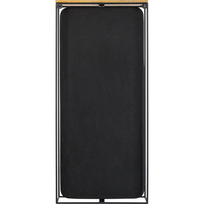 Obsidian Floor Mirror - 32287 by Surya in black and matte. Made from frame: metal, frame (substrate): metal in a modern style.