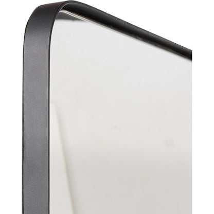 Obsidian Floor Mirror - 32287 by Surya in black and matte. Made from frame: metal, frame (substrate): metal in a modern style.