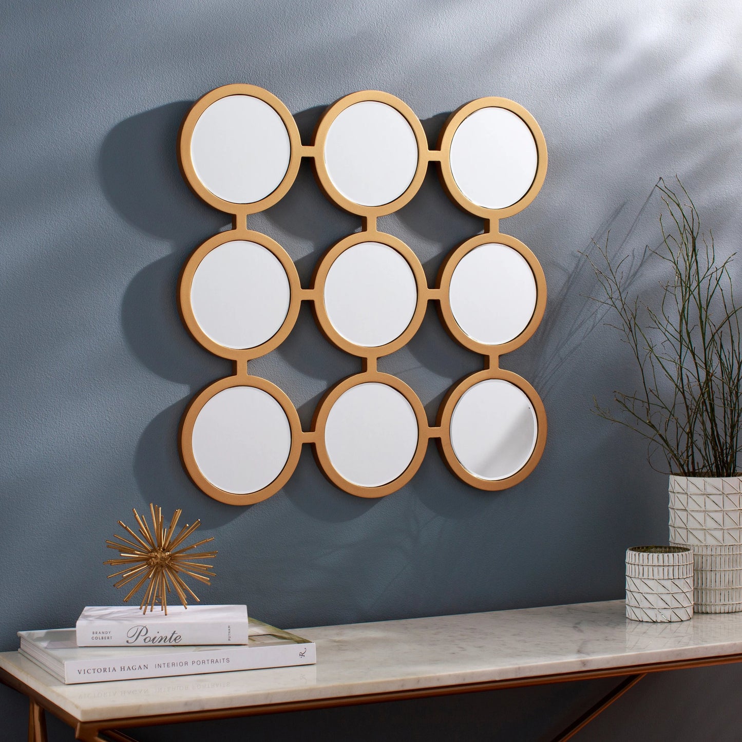002 SI-1887978 | Lifestyle | Orbit - 29208 by Surya in gold and antiqued. Made from manufactured wood in a modern style.