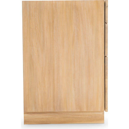 Calavaras Nightstand by Bernhardt in bleached teak. Made from wood in a transitional style.