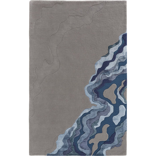Serrano Transitional Rug - 8856F by Feizy in gray, taupe, blue. Made from unique in a unique style.