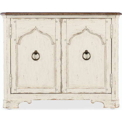 Americana Two-Door Nightstand by Hooker Furniture. Made from oak veneers with solid-wood edge top in a cottage & farmhouse style.