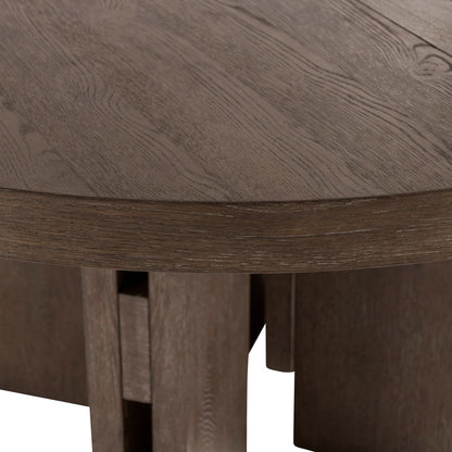 Outline Round Dining Table by Bernhardt in cassel. Made from wood in a transitional style.