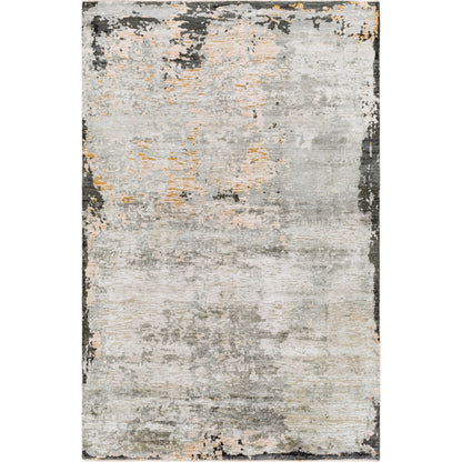 Ocean Rug - 26050 by Surya in taupe, light gray, brown, oatmeal, black. Made from 60% new zealand wool, 40% viscose in a unique style.