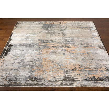 Ocean Rug - 26050 by Surya in taupe, light gray, brown, oatmeal, black. Made from 60% new zealand wool, 40% viscose in a unique style.