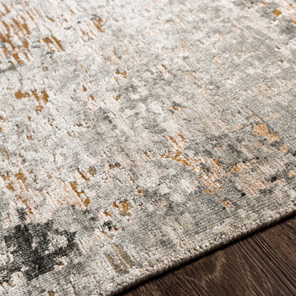 Ocean Rug - 26050 by Surya in taupe, light gray, brown, oatmeal, black. Made from 60% new zealand wool, 40% viscose in a unique style.