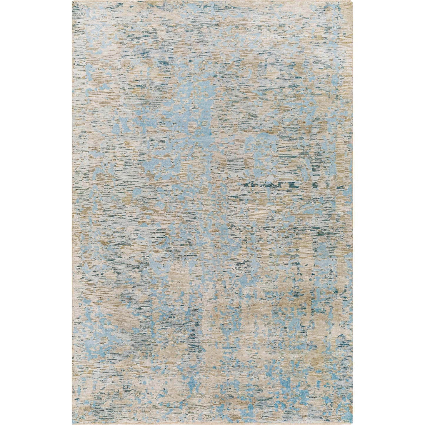 002 SI-1887719,SI-1887720,SI-1887721,SI-1887722,SI-1887724,SI-1914173 | Primary Silo | Ocean Rug - 26049 by Surya in blue, ice blue, taupe, light gray. Made from 60% new zealand wool, 40% viscose in a unique style.