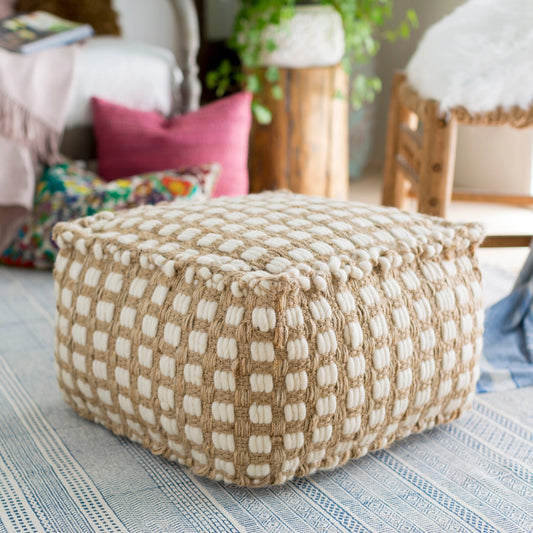 Oak Cove - 14993 by Livabliss in white, khaki. Made from 75% jute, 25% cotton in a coastal style.