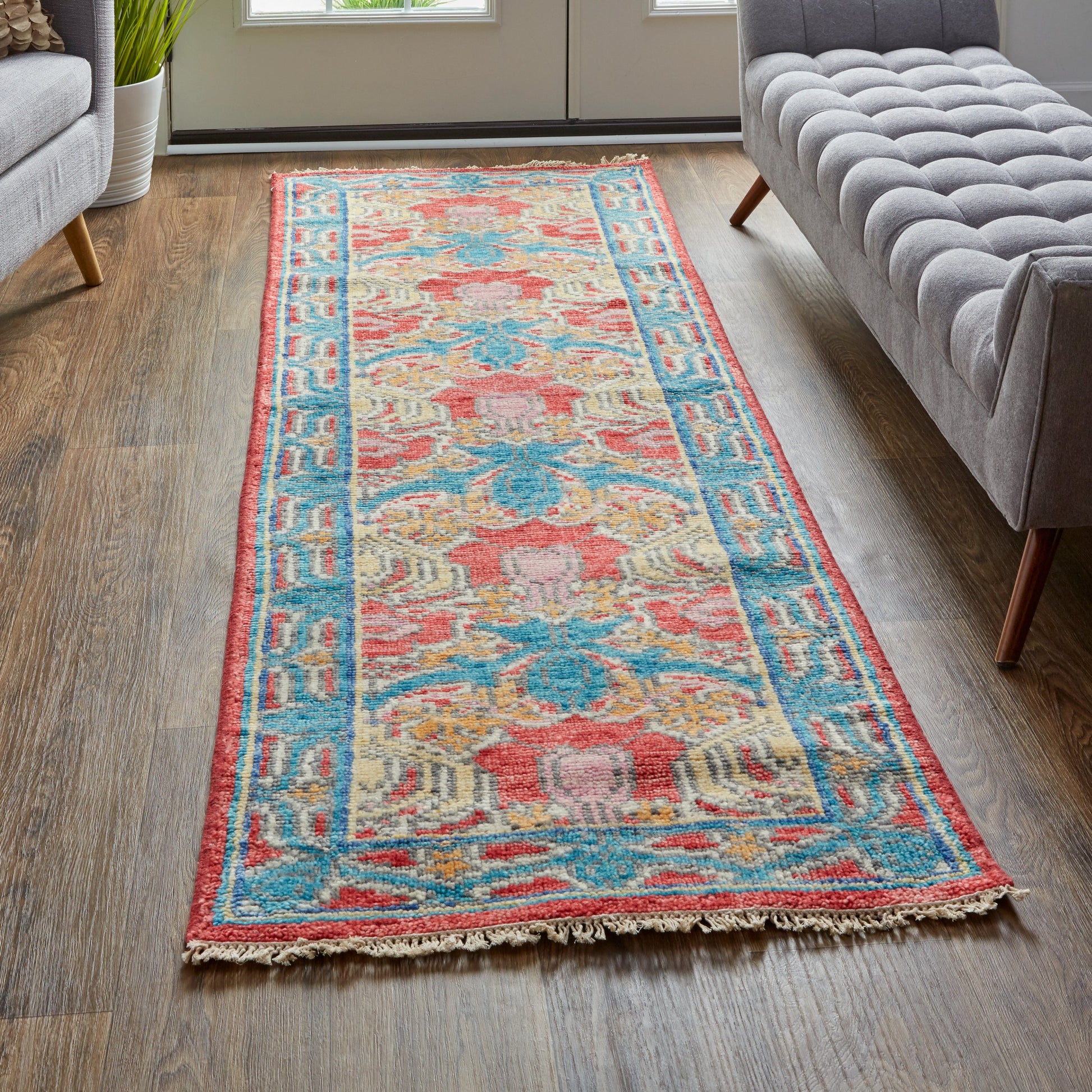 Beall Traditional Oriental Rug - 6633F by Feizy in blue, red, yellow. Made from wool in a unique style.