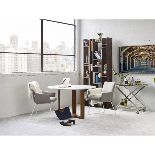 Trumpet Floor Lamp by Moe's Home Collection in antique brass. Made from iron in a modern style.